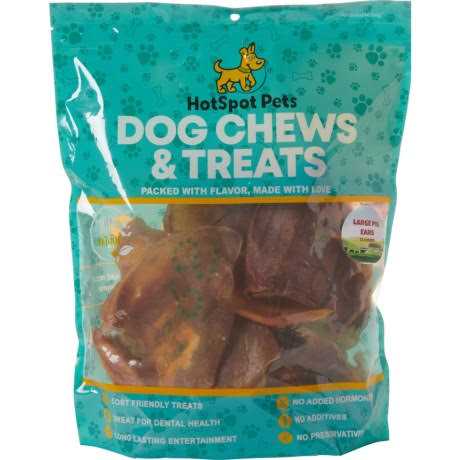 Large Whole Pig Ears Dog Chew Treats J2160