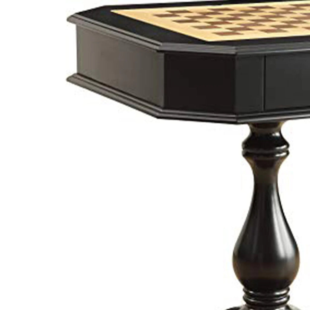 Wooden Chess Game Table with One Drawer F59869