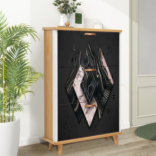 3 Flip Drawers Wooden Shoe Cabinet H275