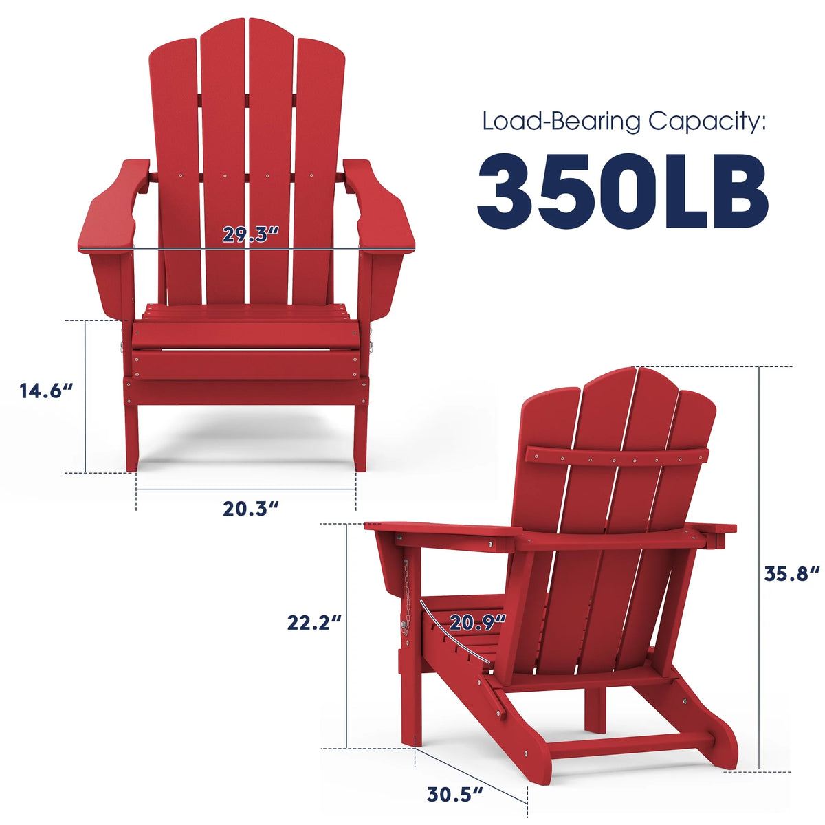 Folding Plastic Adirondack Chair P850688
