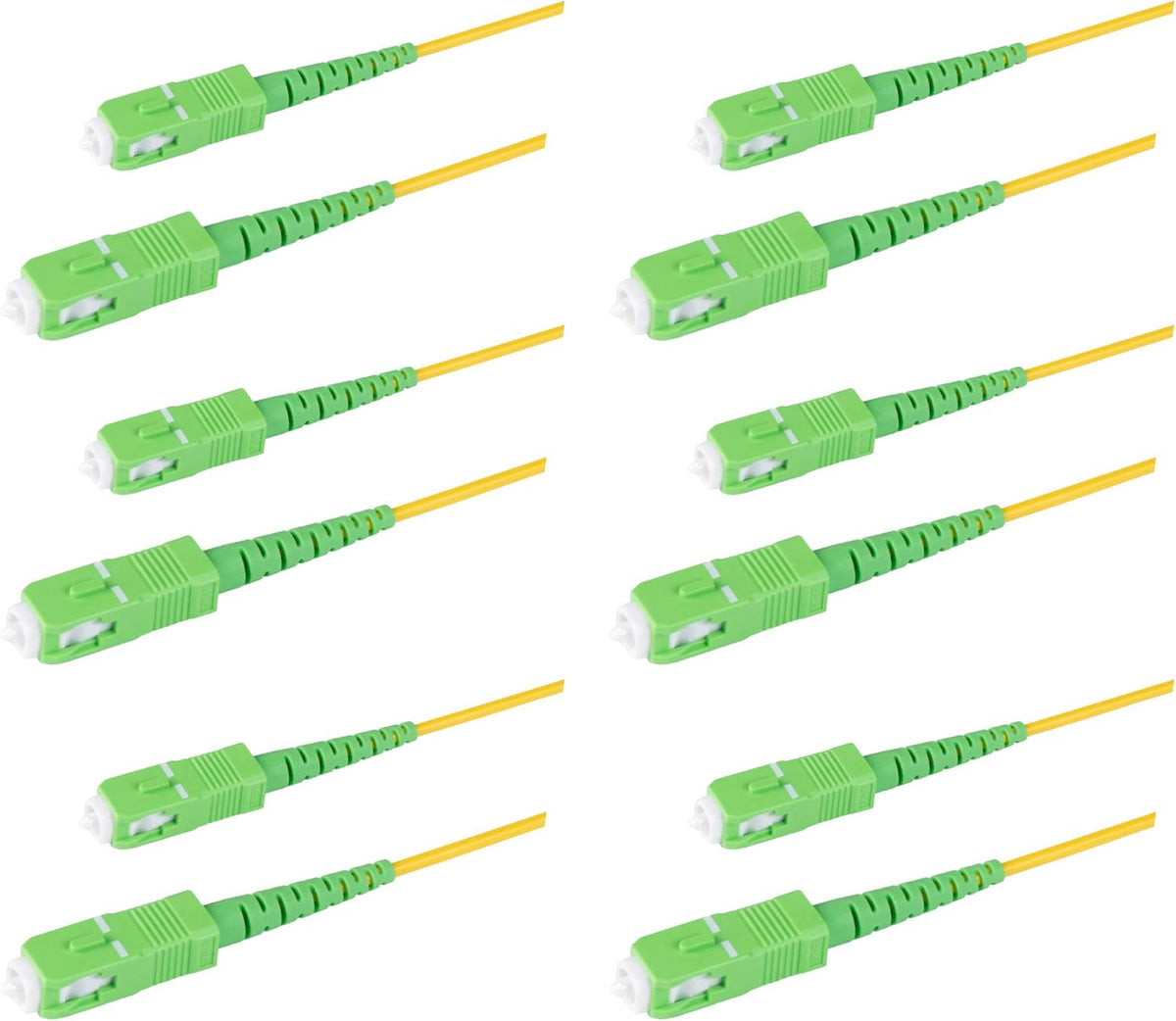5-Pack 5 Meter SC/APC to SC/APC Simplex Riser OFNR Fiber Patch Cable D1835