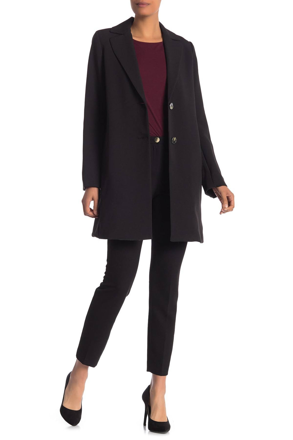 Black Xs Single-Breasted Coat L17657