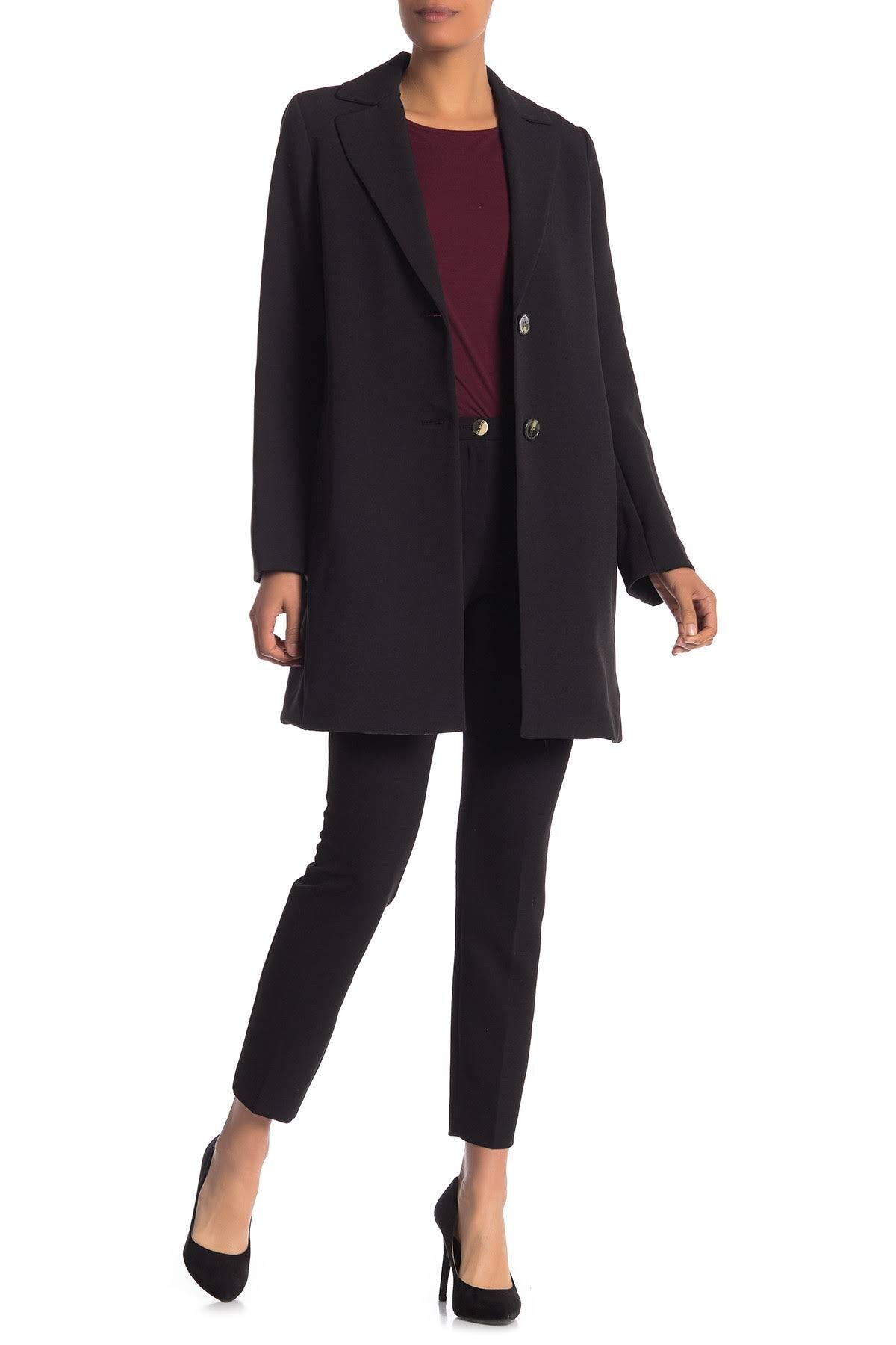Black Xs Single-Breasted Coat L17657