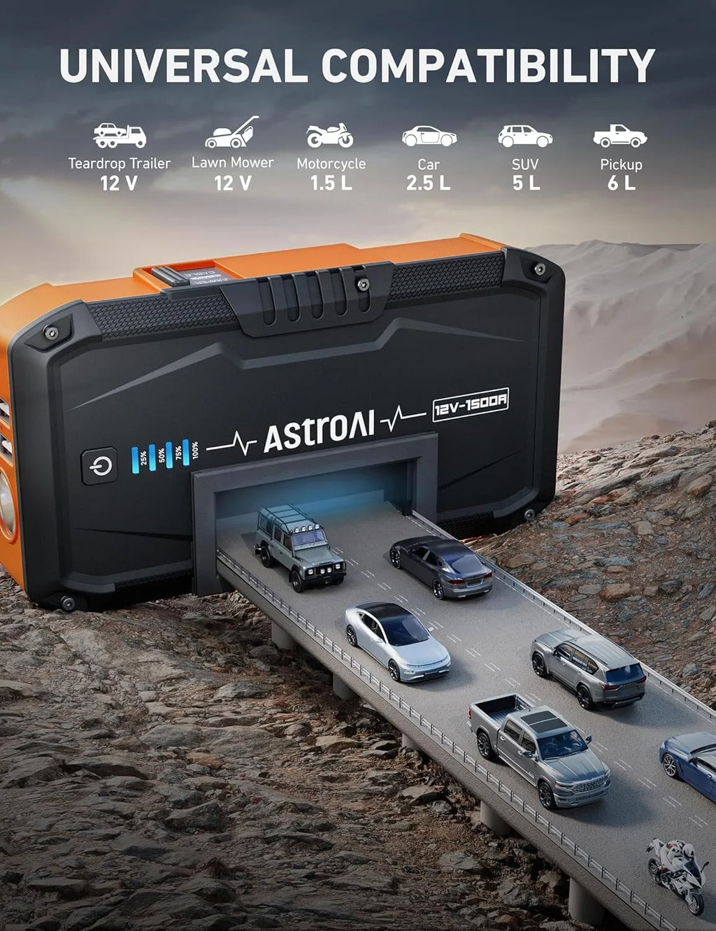 1500A Portable Car Jump Starter L1697