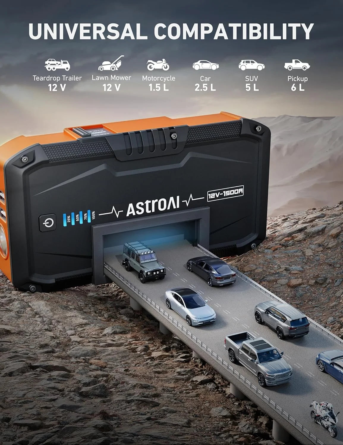 1500A Portable Car Jump Starter L1697