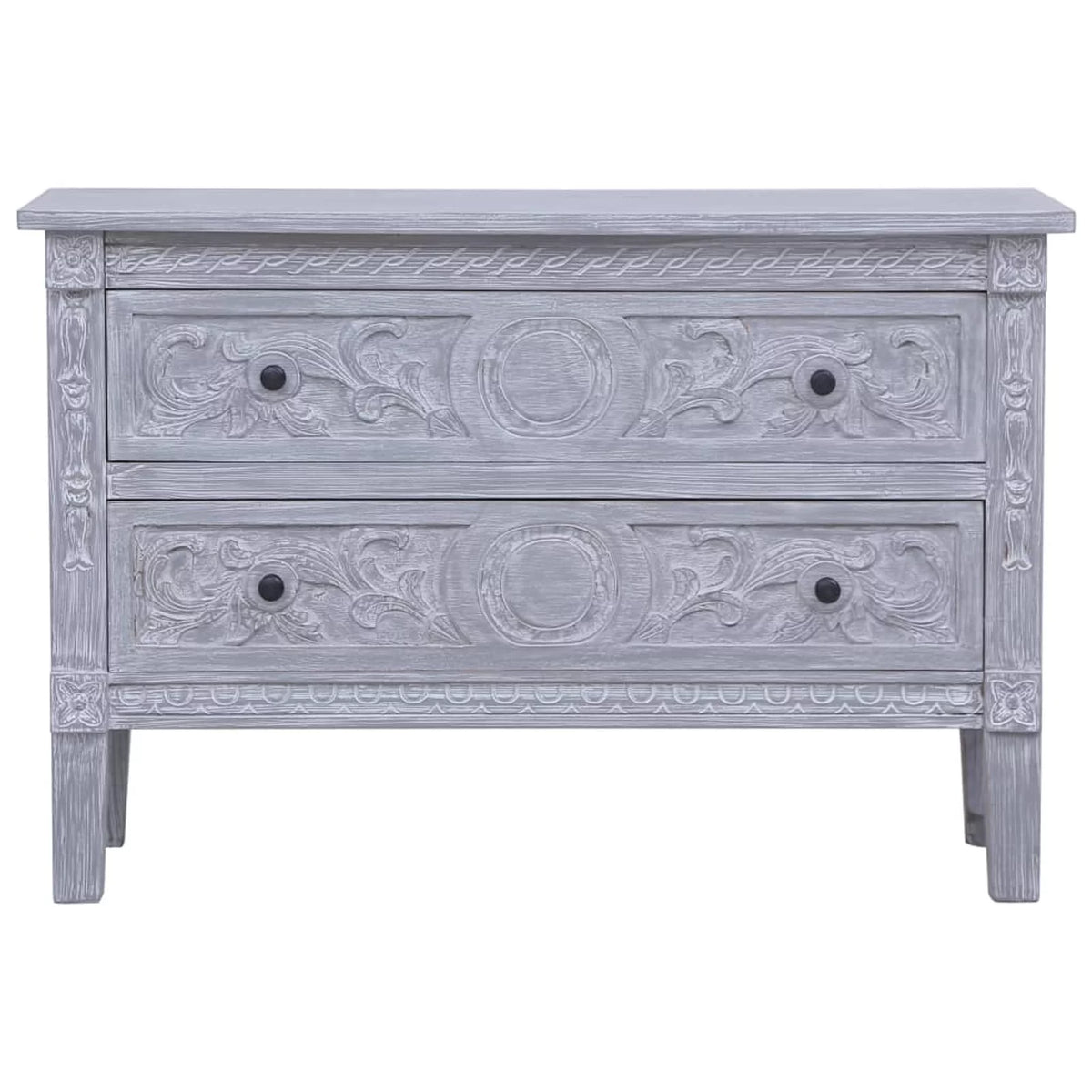 Solid Mahogany Wood Sideboard with 2 Drawers T407