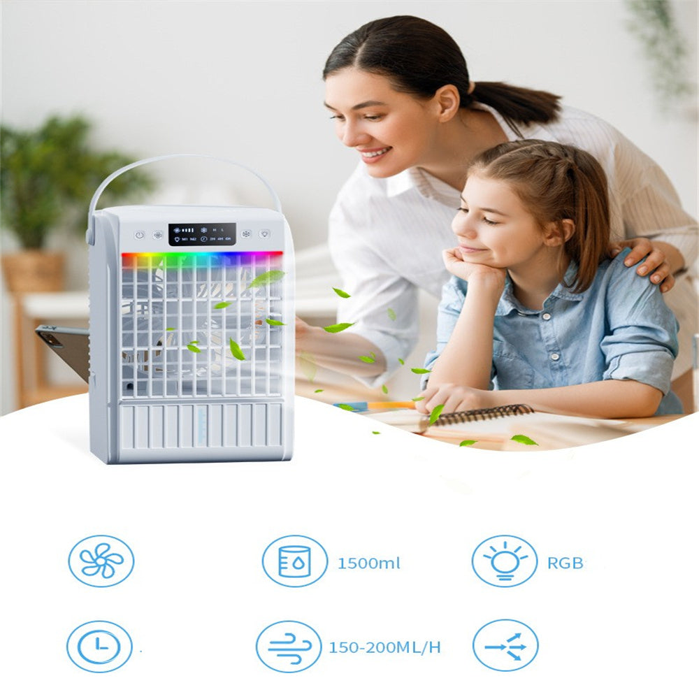 Mini Portable Air Conditioner, Evaporative Air Cooler with 1500ML Water Tank M18094