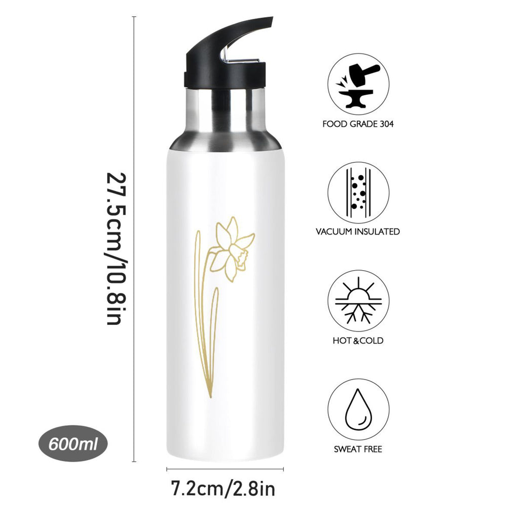 Stainless Steel Insulated Water Bottle with Straw Lid J930
