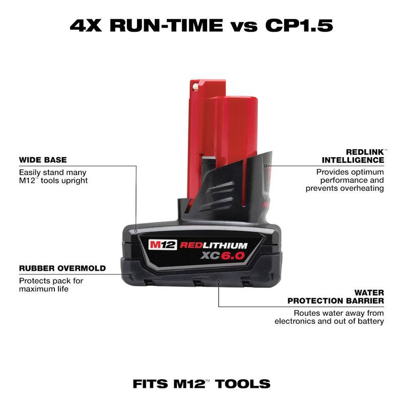 12V Lithium-Ion 6.0Ah Battery Pack 2-Pack T1471