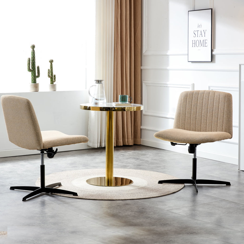 Adjustable Swivel Home Office Computer Chair with Cushion & Black Foot H6947
