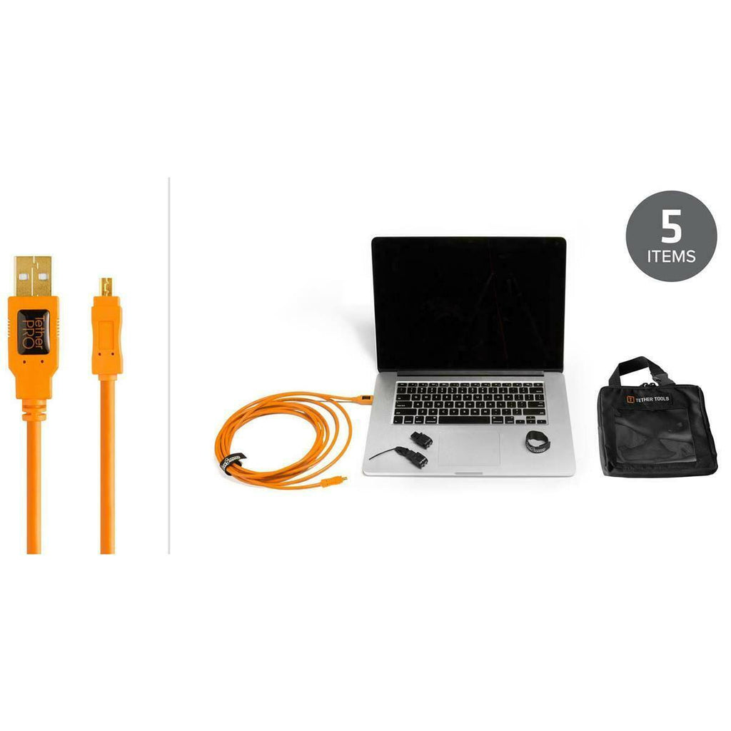 Orange USB 2.0 A Male to Mini-B 8-Pin Cable Starter Kit K1988