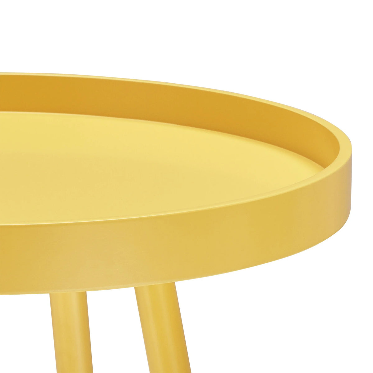 Yellow Round Bentwood Top End Table V841