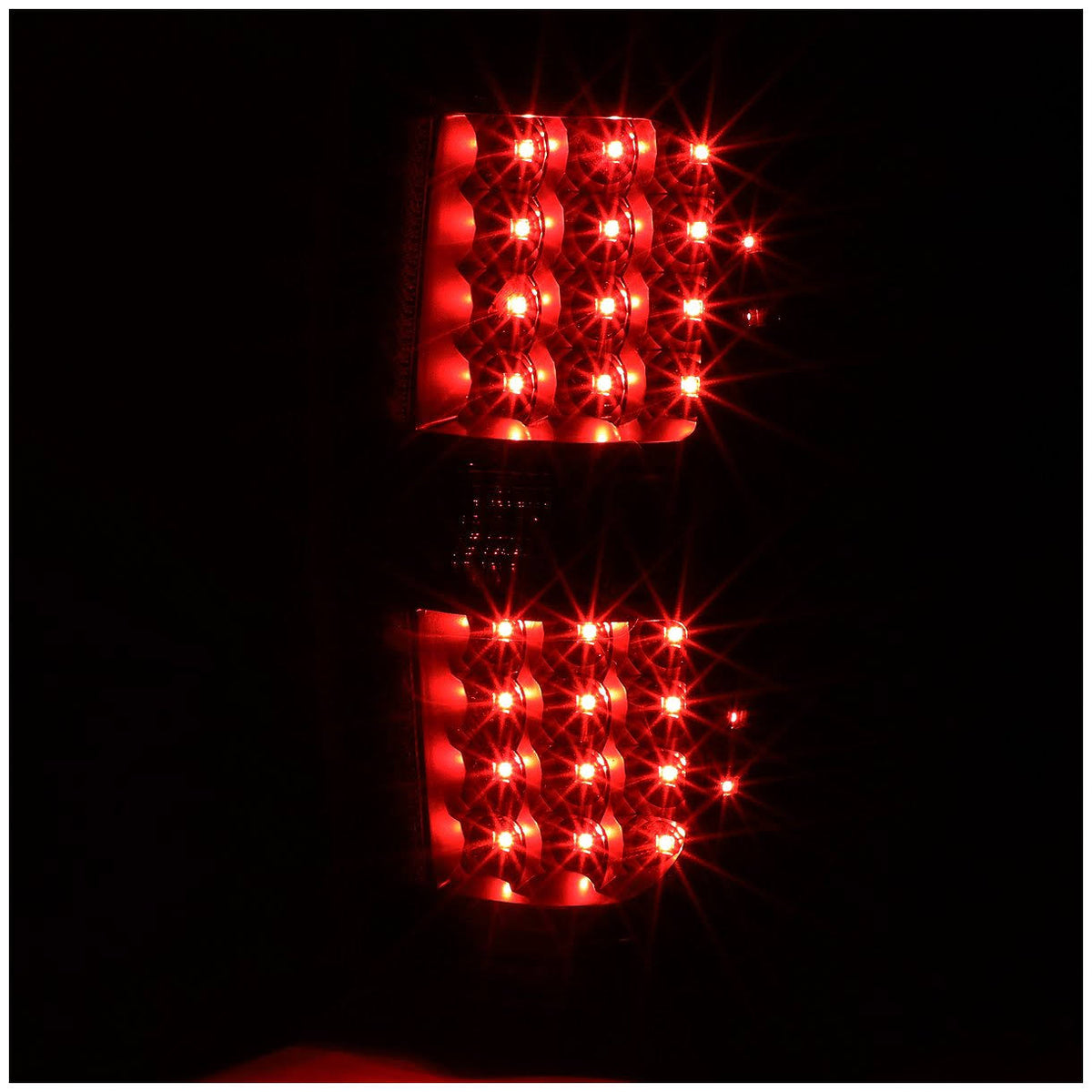 Pair Full LED Black Housing Smoked Lens Tail Lights Z342