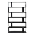 Dark Brown Six-Shelf Modern Bookcase B80126