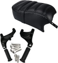 Passenger Pillion Seat with Passenger Footpeg Mount Kit for Sportster Iron 883 XL883N Models D2581