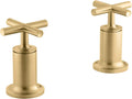 Vibrant Brushed Moderne Brass Bath Trim V9342