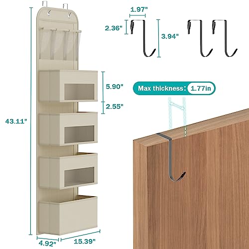 4-Shelf Grey Door Hanging Organizer M982153