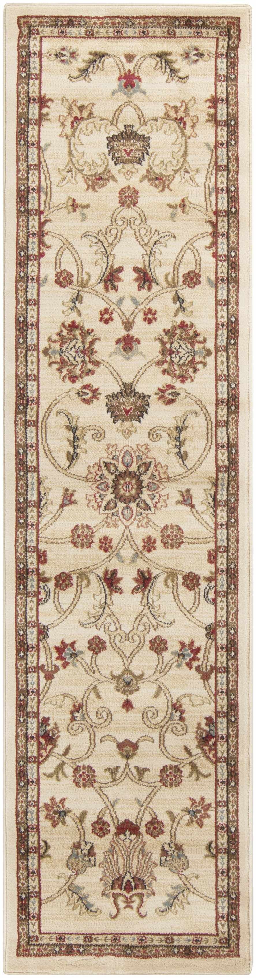 Black Beige Orange Area Rug I584326