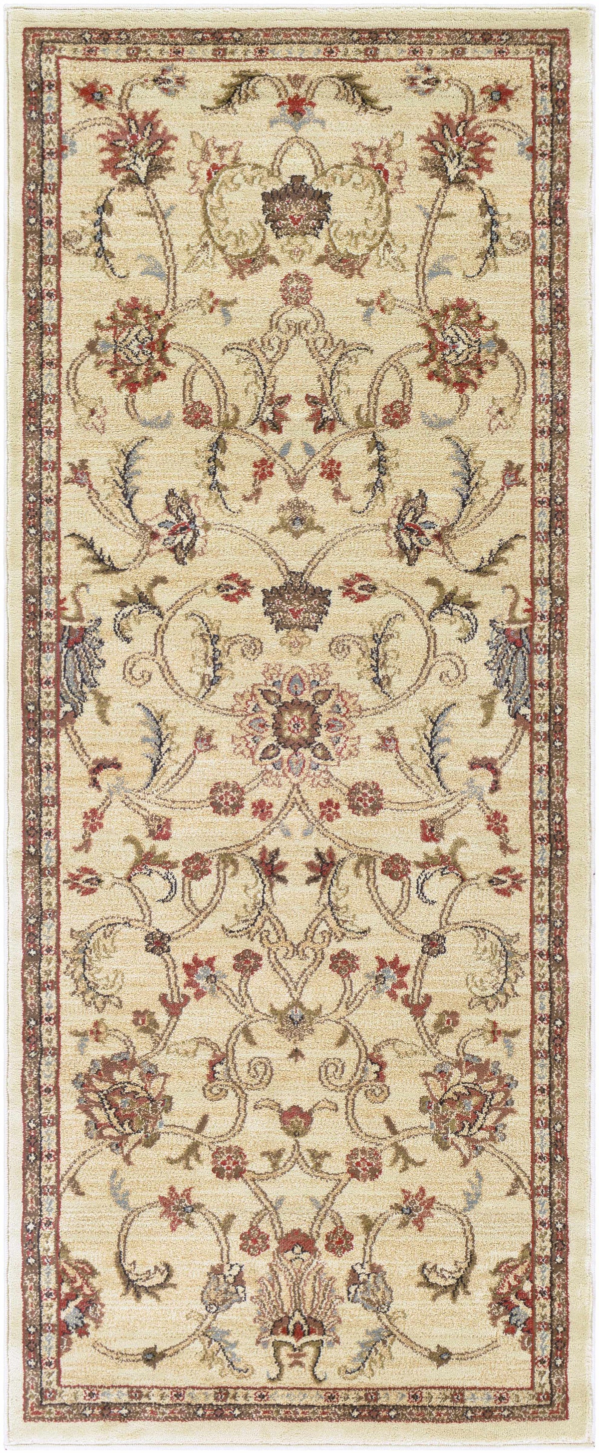 Black Beige Orange Area Rug I584326