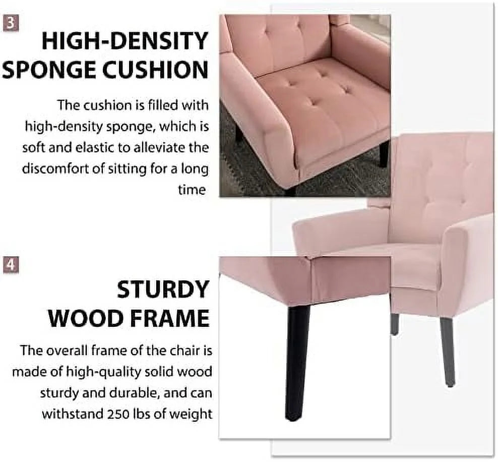 Lavender Velvet Accent Chair with Arms G5870