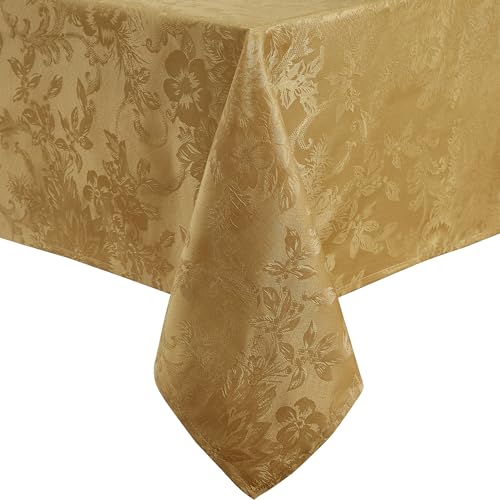 Jacquard Holiday Table Runner 13" x 70" Gold B9405