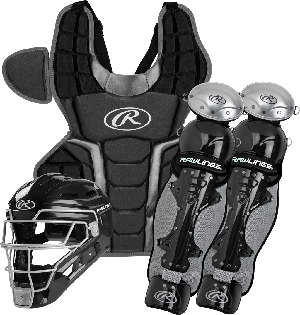 Adult Catcher's Box Set Black/Silver O205415
