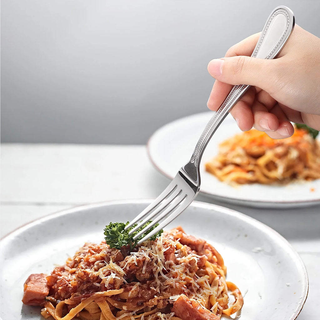 24-Piece Stainless Steel Fork and Spoon Set T78009