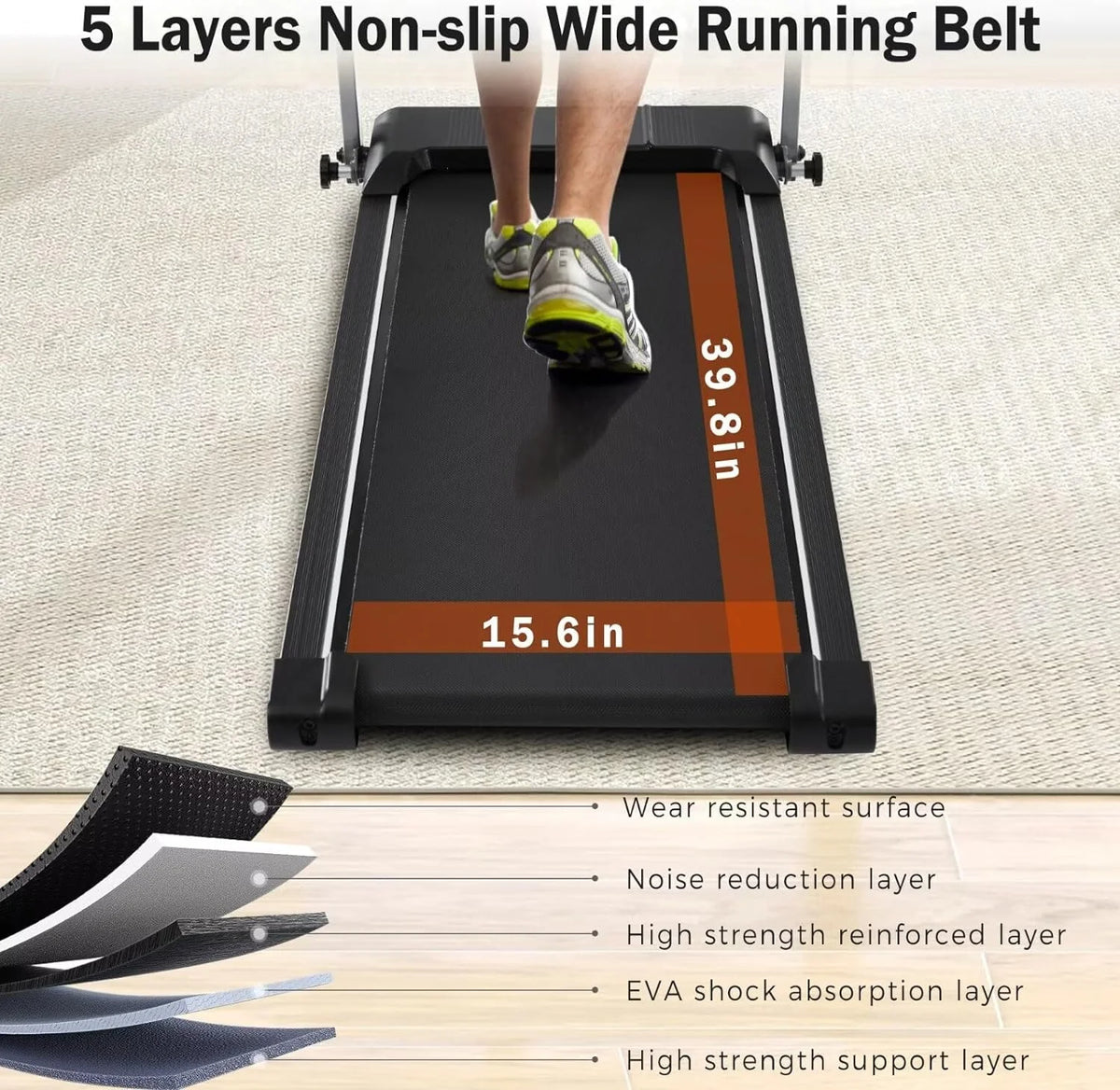 Folding Electric Treadmill with Bluetooth Speaker G5114