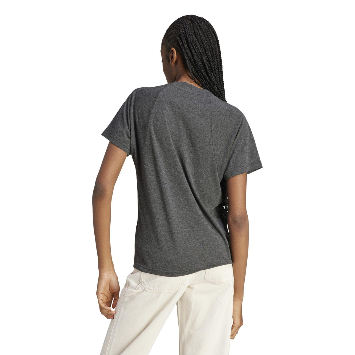 Black Melange Grey Three Tee R822