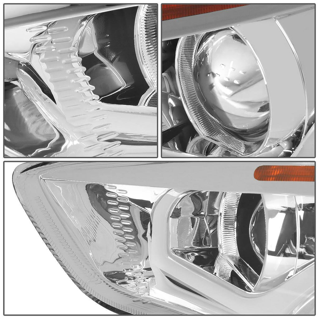 Chrome Housing Amber Corner Projector Headlight L184