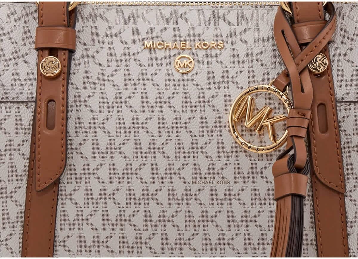 White Sullivan Small Logo Top-Zip Tote Bag R41364