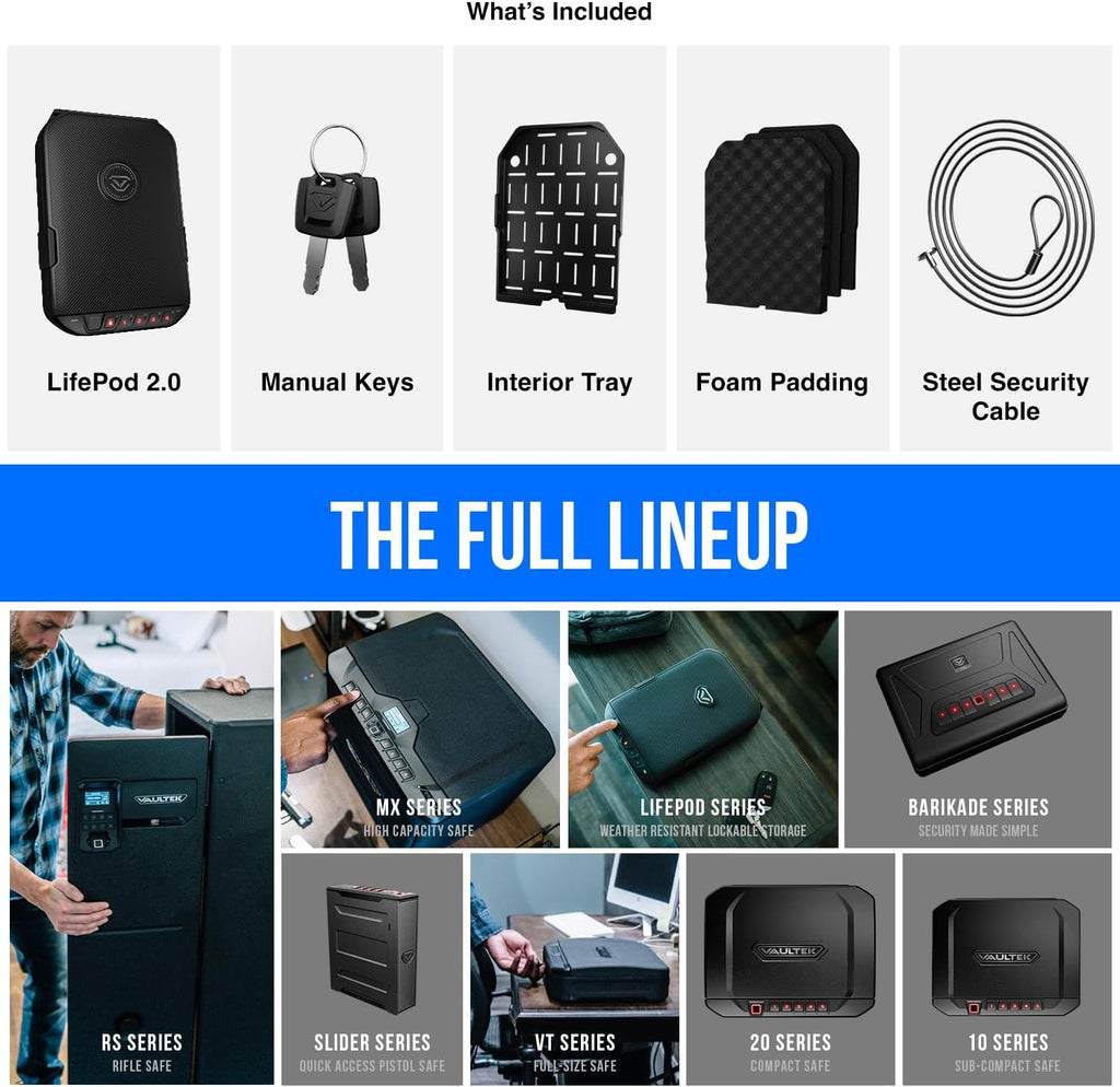 Waterproof Electronic Lock Handgun Case with Backlit Keypad K77069
