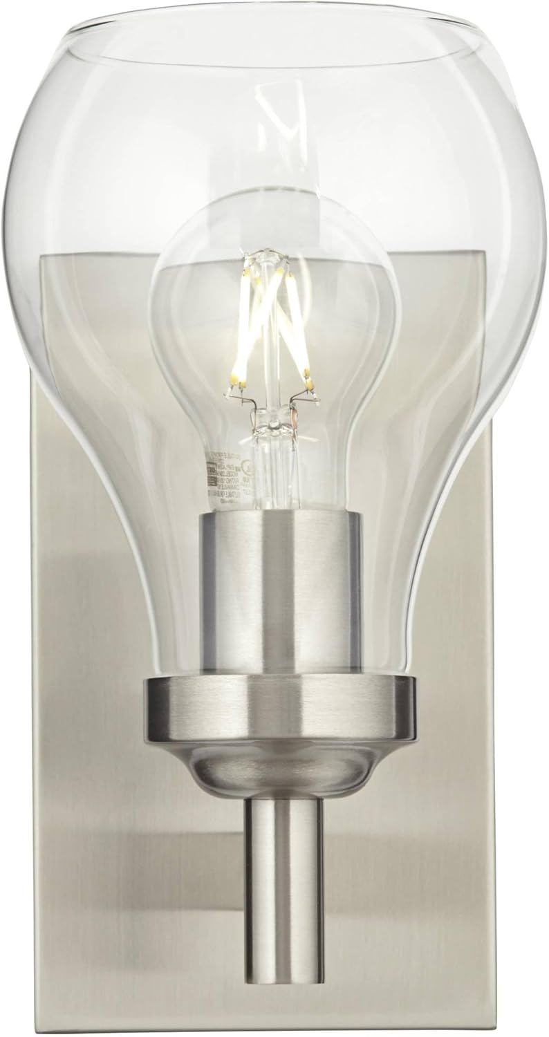 Set of 2 Brushed Nickel Wall Light Sconces X946