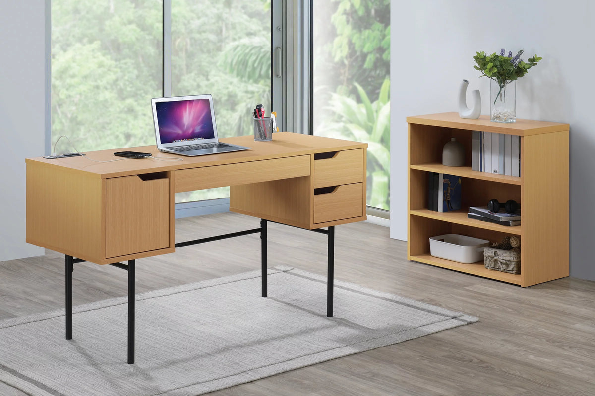 3-Shelf Engineered Wood Bookcase C238