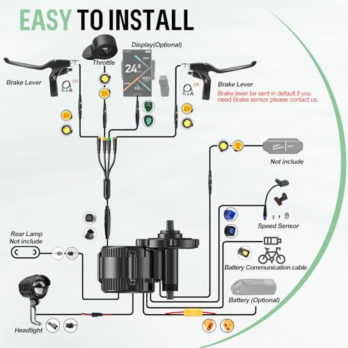 750W 1000W 500W Electric Bike Conversion Kit 48V 52V T773