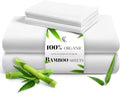 Queen Size White Viscose Bamboo Sheet Set C60402
