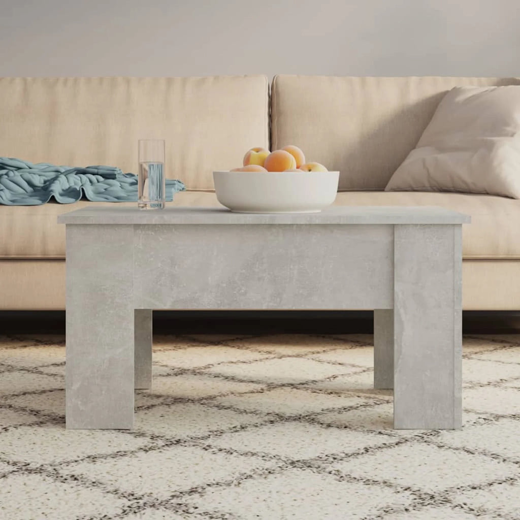 Coffee Table Concrete Gray Engineered Wood W34298