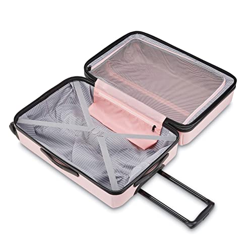 Expandable Hardside Luggage with Spinner Wheels, Pink Blush, Checked-Large 28-Inch Z38651