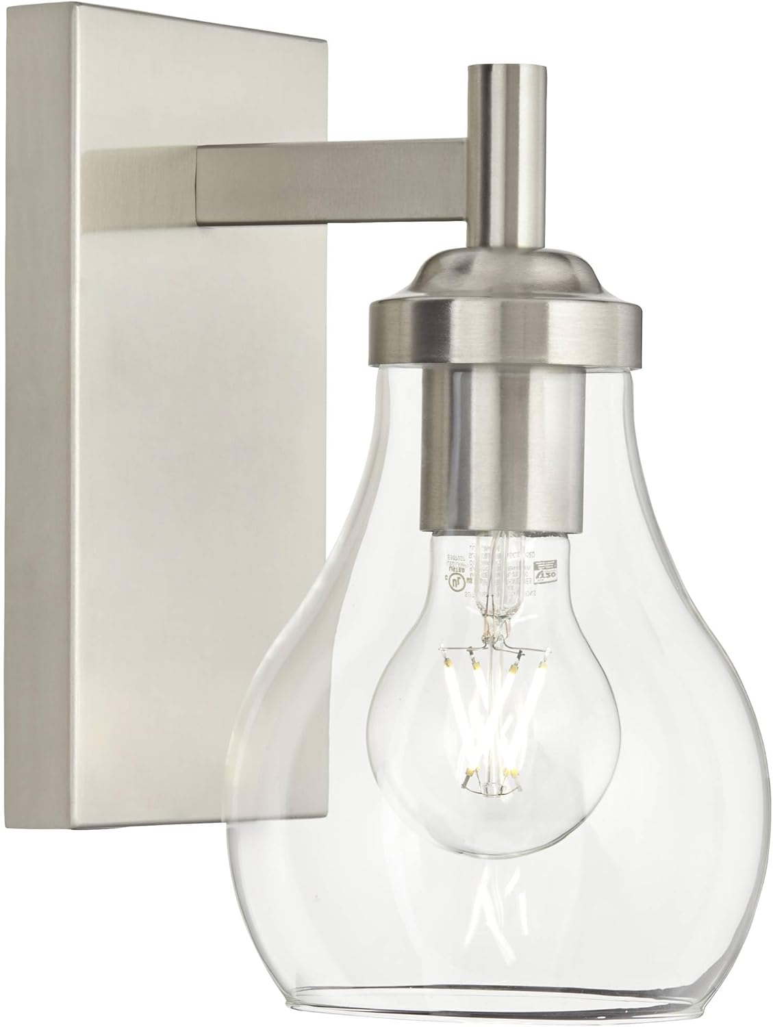 Set of 2 Brushed Nickel Wall Light Sconces X946
