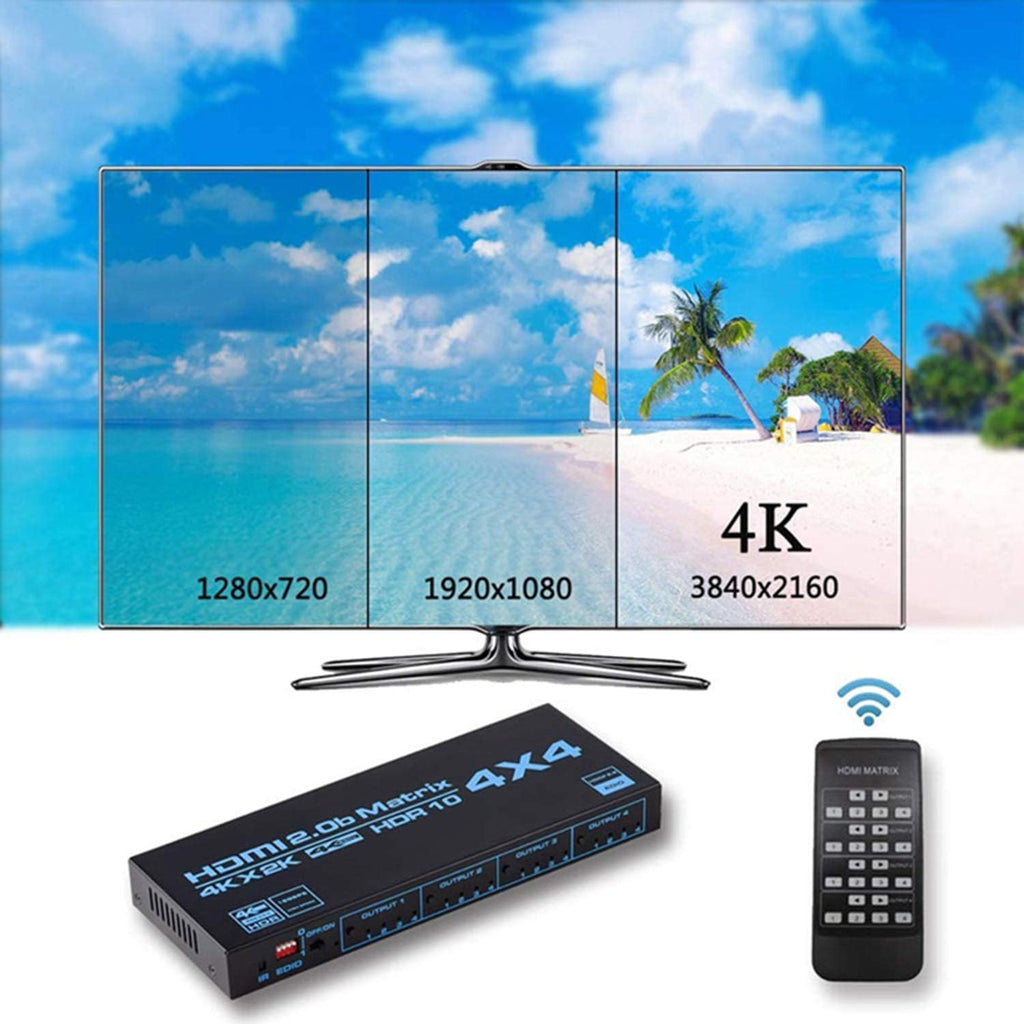 4K HDMI Matrix Switcher 4x4 with Infrared Remote Control H22219