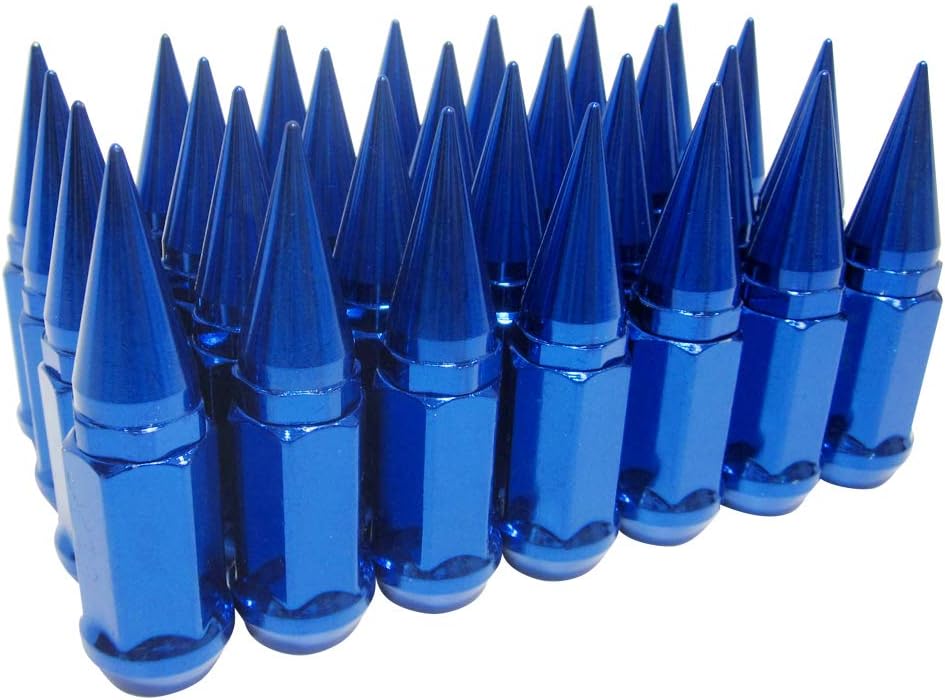 32 pc Extended Spike Lug Nut M12x1.25 Conical Seat Hex 3/4 A242