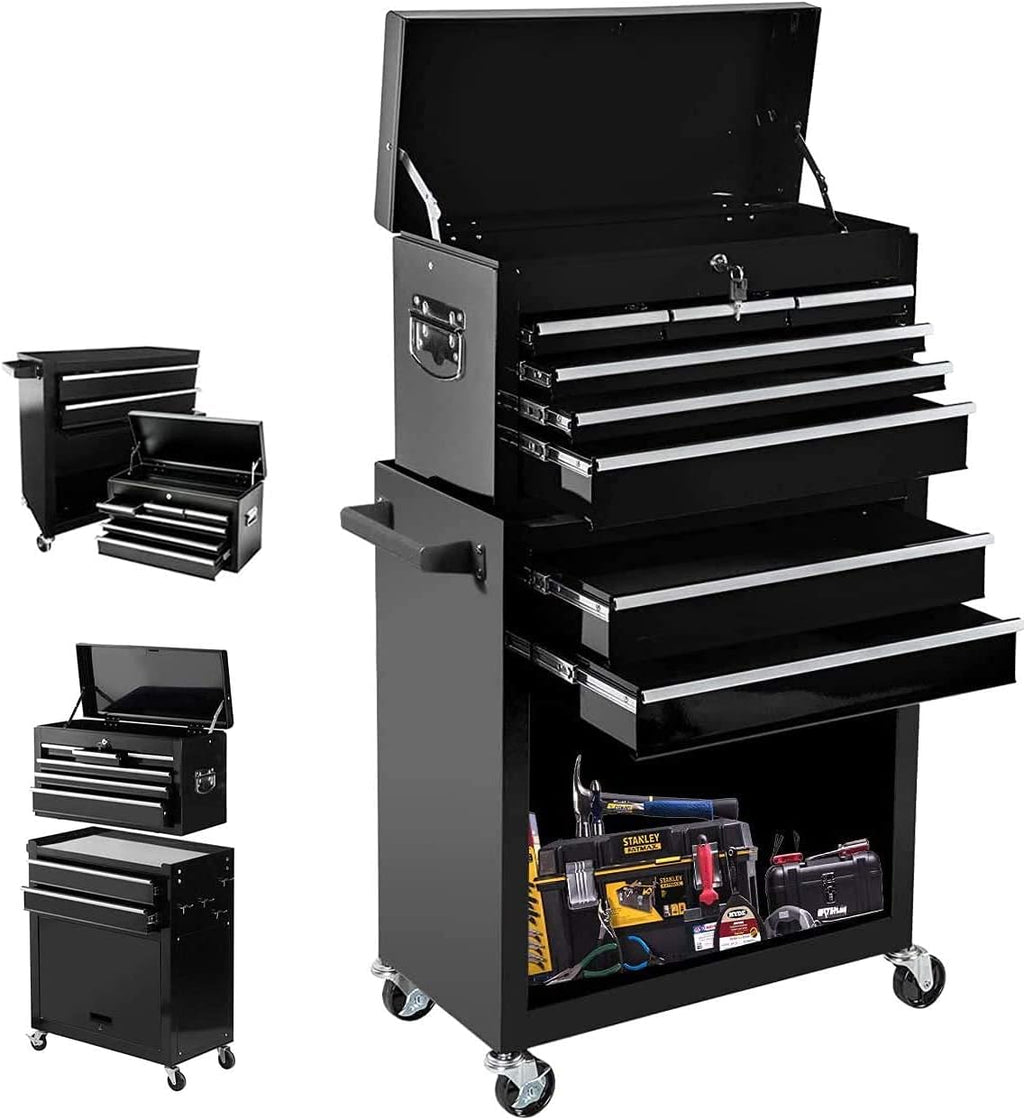 Blue 8-Drawer Rolling Tool Chest with Keyed Locking System H63630