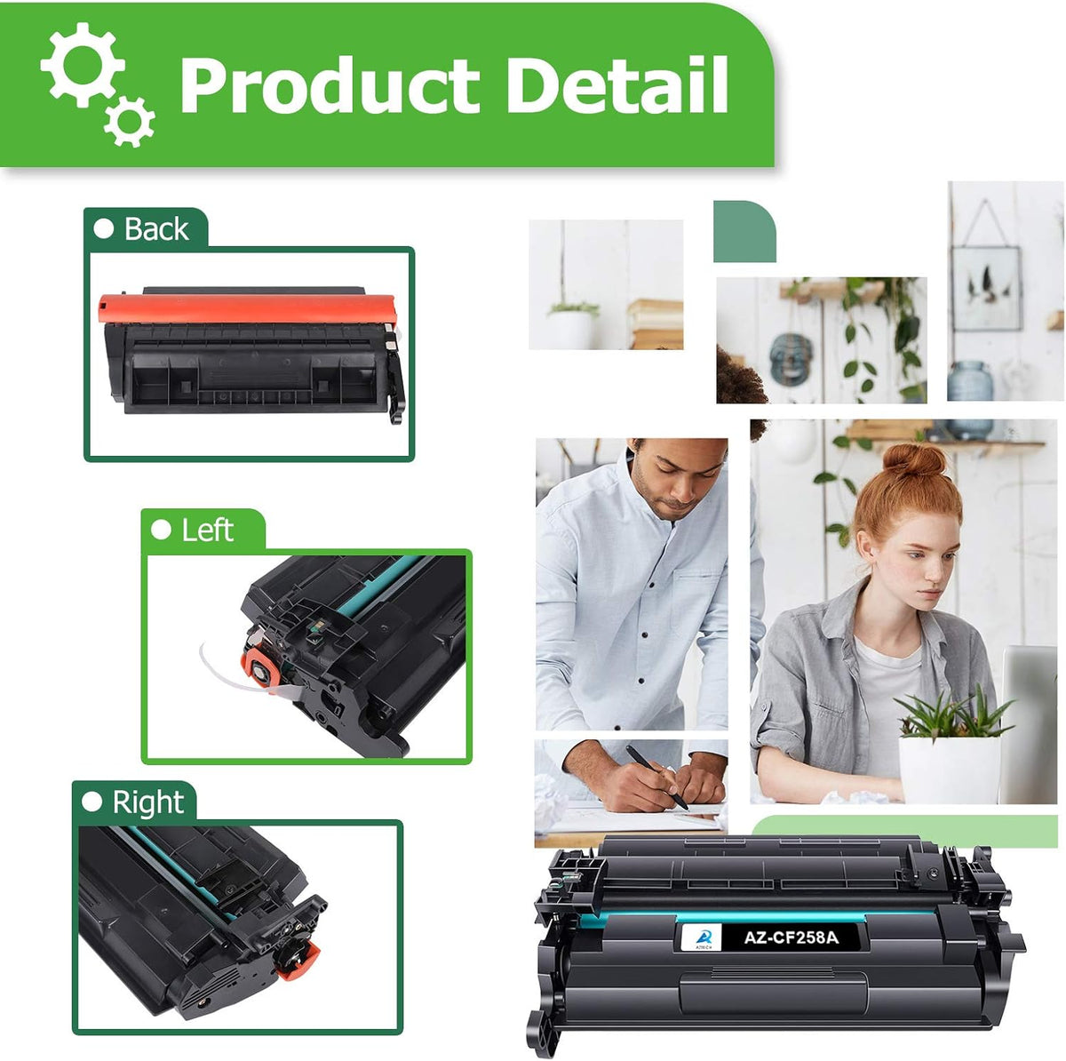 Black 4-Pack Toner Cartridge for HP Printer A839076