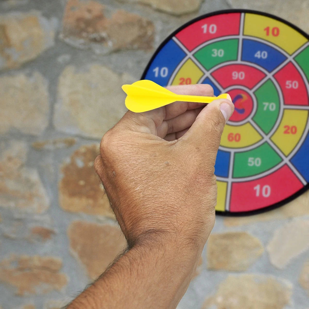 Safety Dart Board Toys Sticky Ball Shooting Toy (30cm, 6pcs Sticky Ball and 6pcs Darts) B453