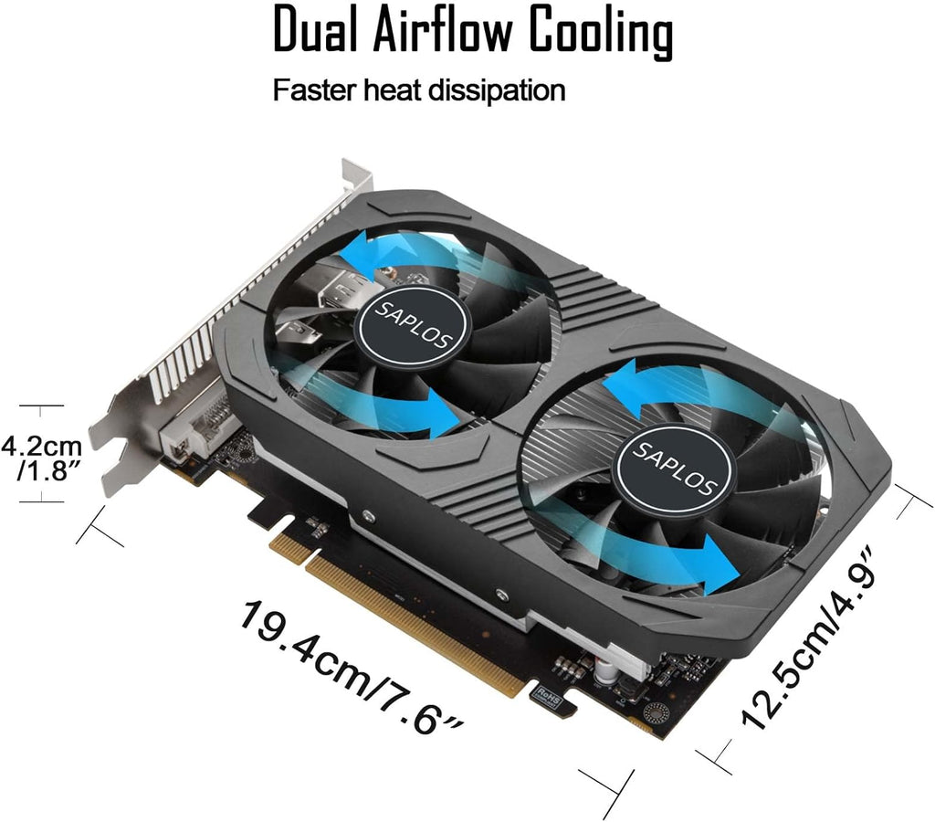 4GB GDDR5 128 Bit Graphics Card with Dual Fans C545928