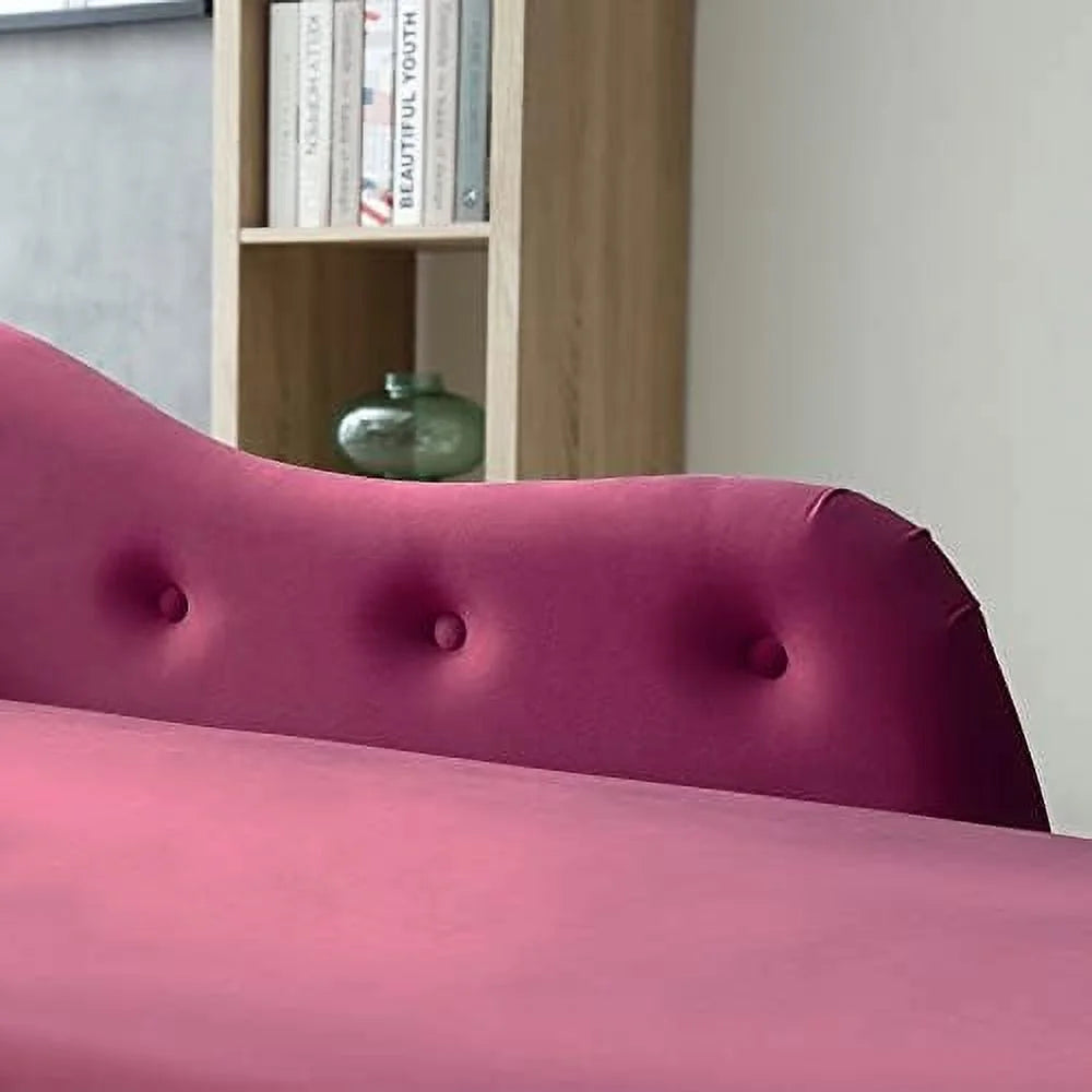 Tufted Velvet Chaise Lounge with Nailhead Trim O6412