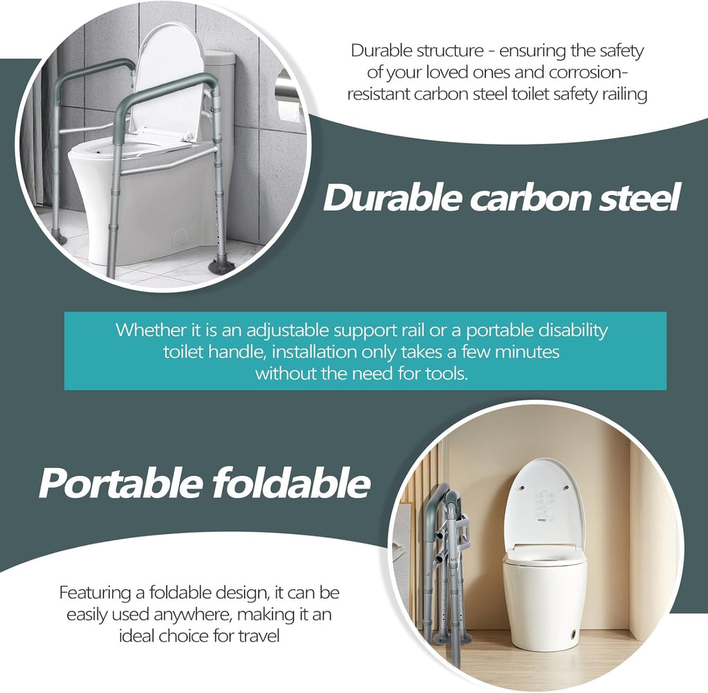 Adjustable Detachable Toilet Safety Frame with Arms G4231