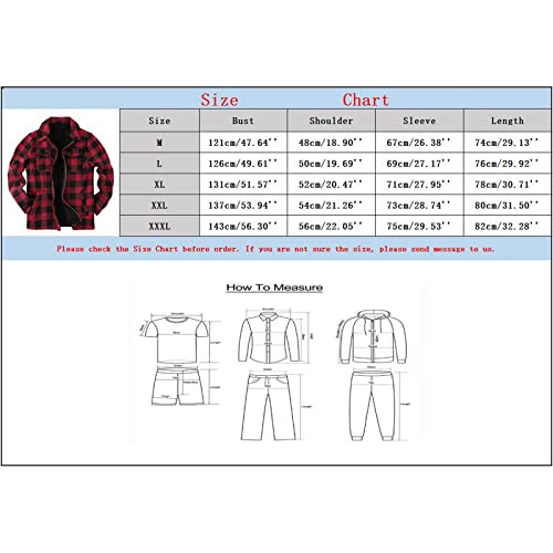 Mens Long Sleeve Sherpa Lined Flannel Shirt Jacket C7125