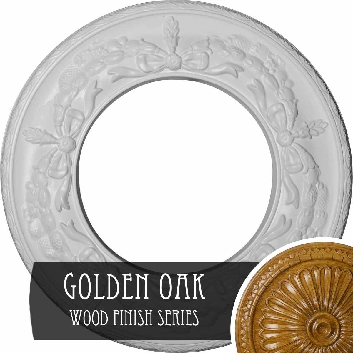 Salem Ceiling Medallion, Hand-Painted Golden Oak D124