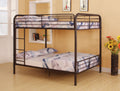 Metal Full/Full Bunk Bed, Dark Brown T727817